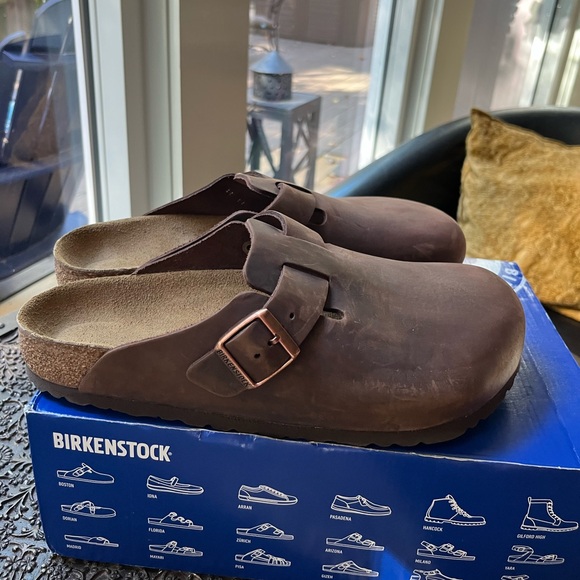 BIRKENSTOCK BOSTON OILED LEATHER HABANA SHOES 42 EU 9 11